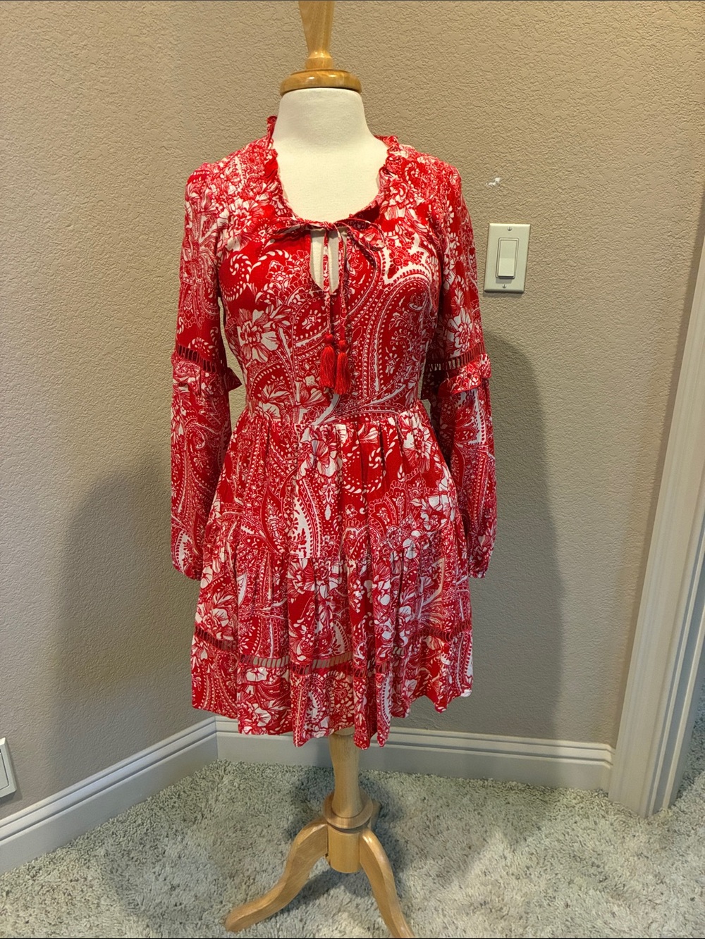 B.O.G. Collective Paisley BOHO Dress size S NWT